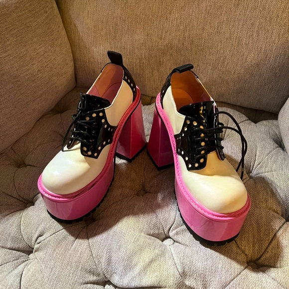 SOLD Sugar Thrillz Brainy bookworm platform Oxford shoes dolls kill cute sassy - Picture 1 of 6